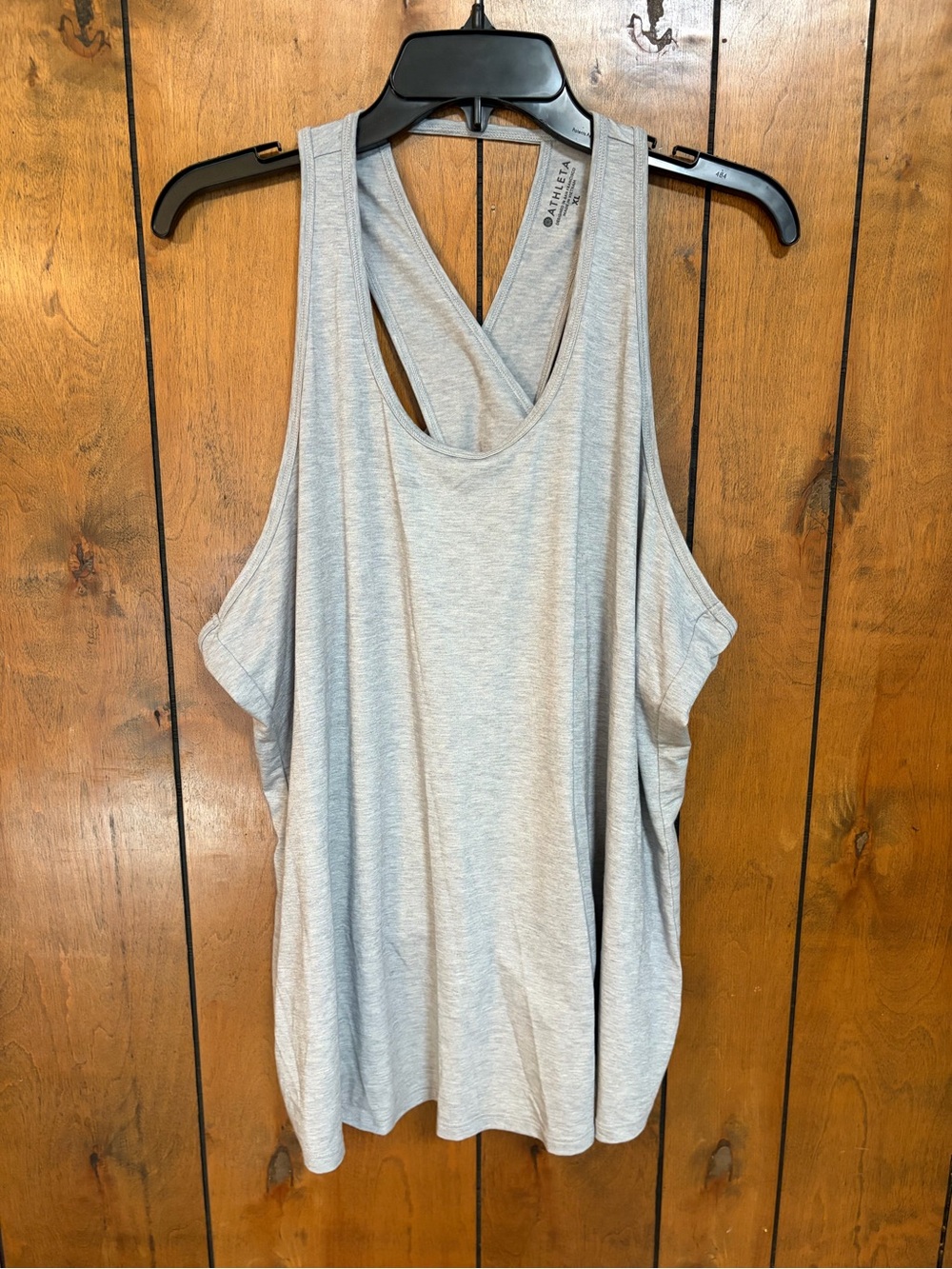 Athleta Light Gray Cross-Back Racerback Tank